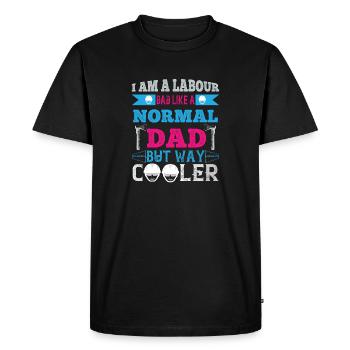Je suis un travail mauvais comme un père normal mais beaucoup plus cool - T-shirt Premium bio Homme - noir - Devant - Nico (187cm)
