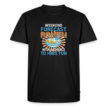 Ramen de prévisions du week-end avec chance de s’amuser - T-shirt Premium bio Homme - noir - Devant - Nico (187cm)