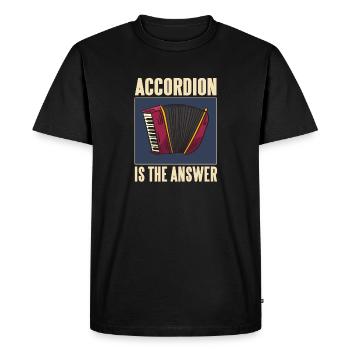 L’accordéon est la réponse Drôle de designs T-shirt - T-shirt Premium bio Homme - noir - Devant - Nico (187cm)