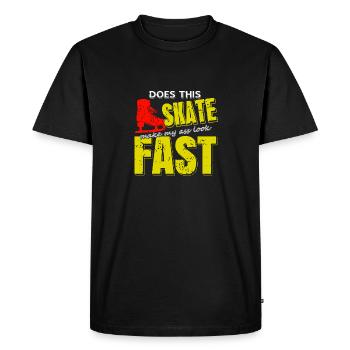 Vintage Does This Skate Make My Ass Look Fast - Men's Premium Organic T-Shirt - black - Front - Nico (187cm)