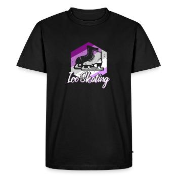 Vintage Ice Skating Awesome Skating Designs - Men's Premium Organic T-Shirt - black - Front - Nico (187cm)