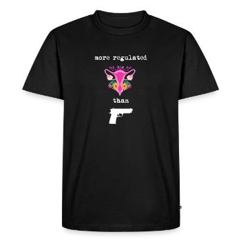 Plus réglementé que les armes à feu - T-shirt Premium bio Homme - noir - Devant - Nico (187cm)
