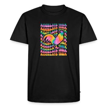 Régulez votre teinture de cravate de coq - T-shirt Premium bio Homme - noir - Devant - Nico (187cm)
