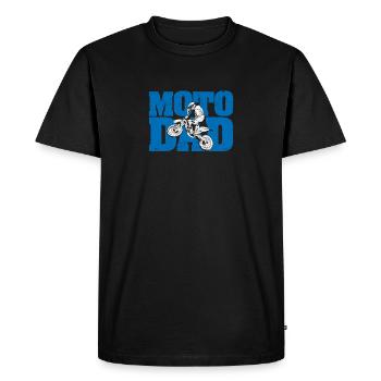 Moto Papa Dirt Bike Motocross Moto moto - T-shirt Premium bio Homme - noir - Devant - Nico (187cm)