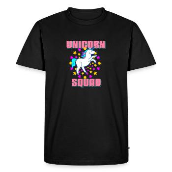 Unicorn Squad Awesome Dazzling T-Shirt Present - Men's Premium Organic T-Shirt - black - Front - Nico (187cm)