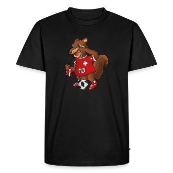 Loup suisse - T-shirt Premium bio Homme - noir - Devant - Nico (187cm)