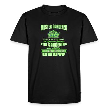 Green Thumb A Special Talent For Gardening Present - Men's Premium Organic T-Shirt - black - Front - Nico (187cm)