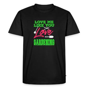 Aimez-moi comme vous aimez jardiner Vintage Drôle - T-shirt Premium bio Homme - noir - Devant - Nico (187cm)