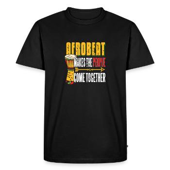 Vintage Afrobeat Makes The People Come Together - Men's Premium Organic T-Shirt - black - Front - Nico (187cm)