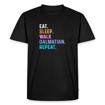 Manger Sleep Walk Dalmatian Répéter - T-shirt Premium bio Homme - noir - Devant - Nico (187cm)