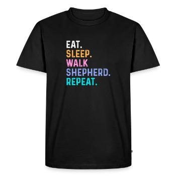 Manger Sleep Walk Berger Répéter - T-shirt Premium bio Homme - noir - Devant - Nico (187cm)