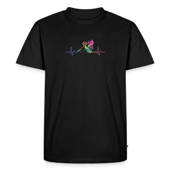 Vélo de montagne Palpitations cardiaques Mignon Cool Élégant - T-shirt Premium bio Homme - noir - Devant - Nico (187cm)