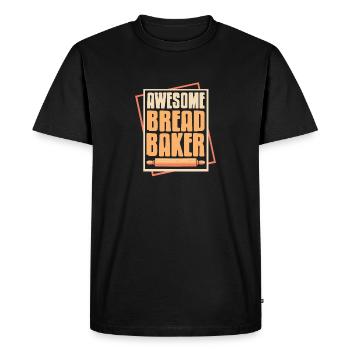 Awesome Bread Baker Cool Baking Designs T-Shirt - Men's Premium Organic T-Shirt - black - Front - Nico (187cm)