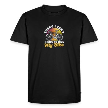 Désolé, je ne peux pas, je dois faire face à la - T-shirt Premium bio Homme - noir - Devant - Nico (187cm)
