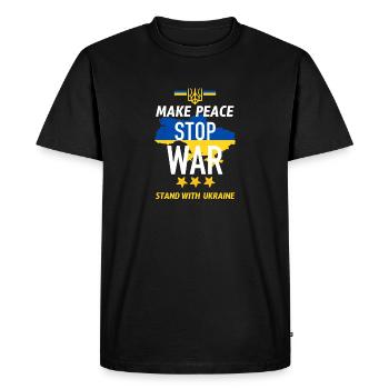 Make peace Stop War - T-shirt Premium bio Homme - noir - Devant - Nico (187cm)
