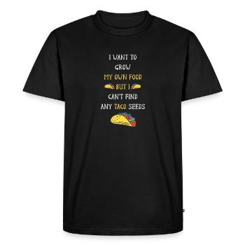 Taco Tacos Mexican Food - Men's Premium Organic T-Shirt - black - Front - Nico (187cm)