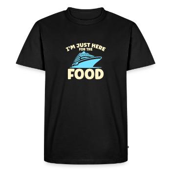 Je suis juste ici pour la croisière gastronomique - T-shirt Premium bio Homme - noir - Devant - Nico (187cm)