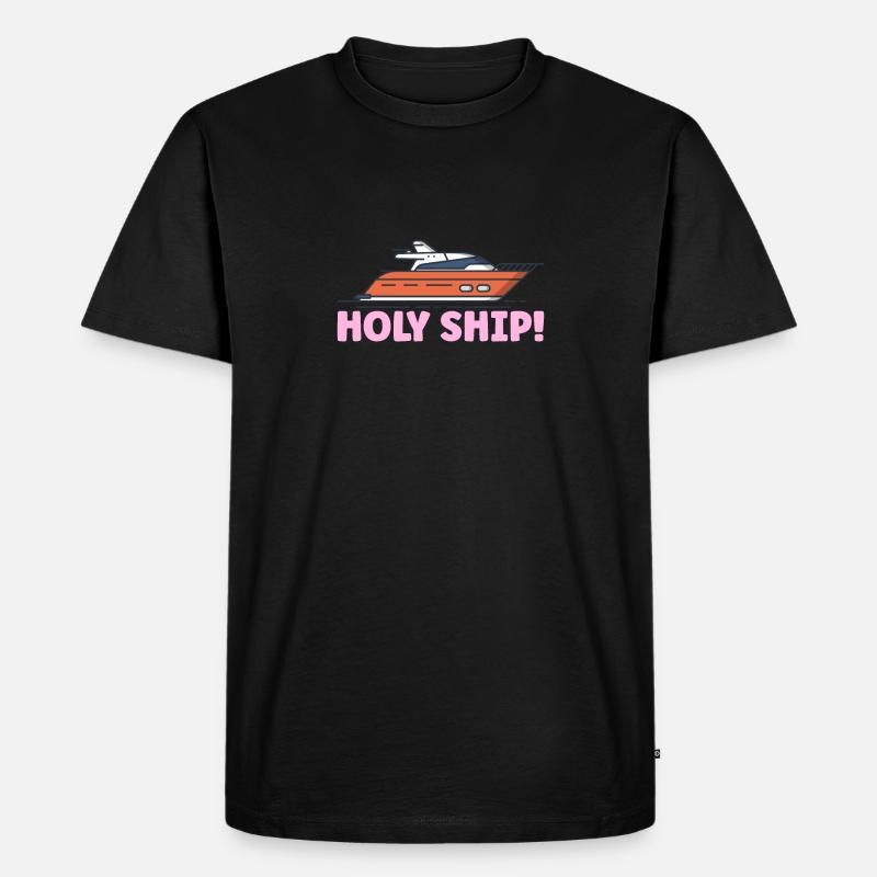 Holy Ship! Kreuzfahrt - Männer Premium Bio T-Shirt - Schwarz