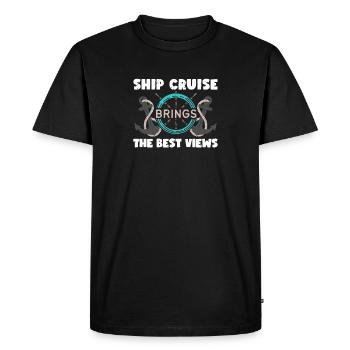 La croisière en bateau apporte les meilleures vues Kreuzfahrt - T-shirt Premium bio Homme - noir - Devant - Nico (187cm)