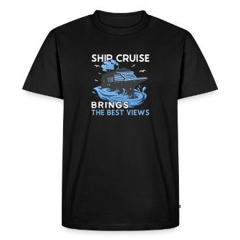 La croisière en bateau apporte les meilleures vues Kreuzfahrt - T-shirt Premium bio Homme - noir - Devant - Nico (187cm)