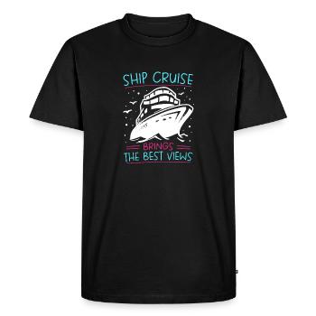 La croisière en bateau apporte les meilleures vues Kreuzfahrt - T-shirt Premium bio Homme - noir - Devant - Nico (187cm)