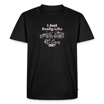 J’aime vraiment les voitures RC, ok la voiture télécommandée - T-shirt Premium bio Homme - noir - Devant - Nico (187cm)