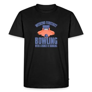 Jeu de quilles prévisionnel avec une chance de boire présent - T-shirt Premium bio Homme - noir - Devant - Nico (187cm)
