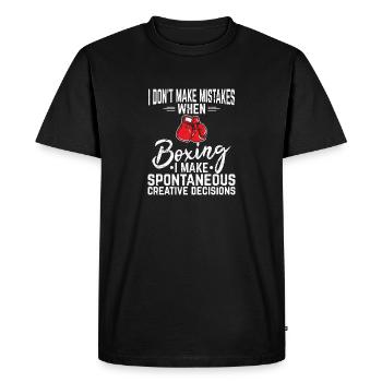 I Don't Make Mistakes Funny Boxing Lover Student A - Men's Premium Organic T-Shirt - black - Front - Nico (187cm)