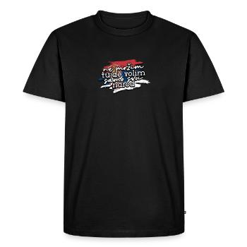 Balkan Serbia Slogan Flag proud - Balkans - Men's Premium Organic T-Shirt - black - Front - Nico (187cm)
