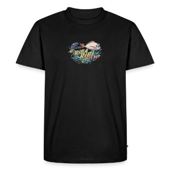 Balkan Jugo - Yougoslavie Dicton riba ribi grize - T-shirt Premium bio Homme - noir - Devant - Nico (187cm)