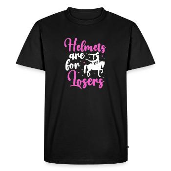 Les casques de voûte sont pour les perdants - T-shirt Premium bio Homme - noir - Devant - Nico (187cm)