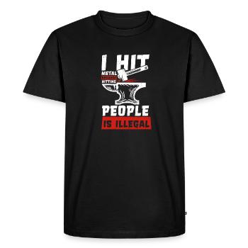 Armurier forgeron Orfèvre - T-shirt Premium bio Homme - noir - Devant - Nico (187cm)