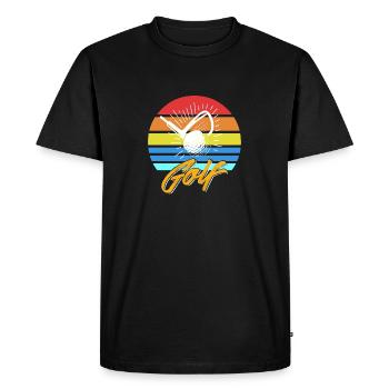 Rétro Vintage GOLF Impressionnant T-Shirt de Golf - T-shirt Premium bio Homme - noir - Devant - Nico (187cm)