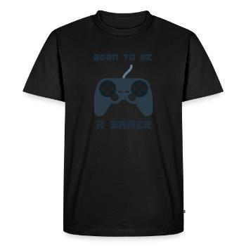 Born To Be A Gamer Cool Designs For Gamer Present - Men's Premium Organic T-Shirt - black - Front - Nico (187cm)