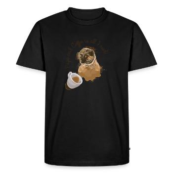 Funny pug dog head dog - Men's Premium Organic T-Shirt - black - Front - Nico (187cm)