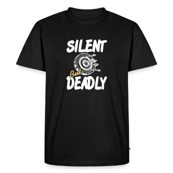 Silent Bud Deadly Awesome Hunter Archery Design - T-shirt Premium bio Homme - noir - Devant - Nico (187cm)
