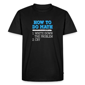 Comment faire Math List Rétro Vintage Drôle T-Shirt - T-shirt Premium bio Homme - noir - Devant - Nico (187cm)