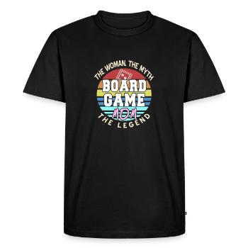 La Femme Le Mythe La Légende Jeu de Société MOM - T-shirt Premium bio Homme - noir - Devant - Nico (187cm)