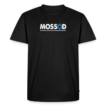 Mossad Israel Intelligence Agency Special Op - Men's Premium Organic T-Shirt - black - Front - Nico (187cm)