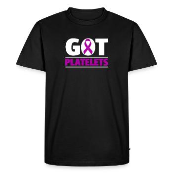Platelets Purple Ribbon ITP Awareness Month - Men's Premium Organic T-Shirt - black - Front - Nico (187cm)