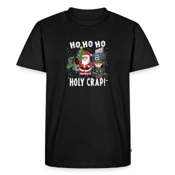 Noël 2022 Prix élevés de l’essence, drôle de mème du Père Noël - T-shirt Premium bio Homme - noir - Devant - Nico (187cm)