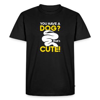 Banana Ball Python Vous avez un chien? C’est doux - T-shirt Premium bio Homme - noir - Devant - Nico (187cm)
