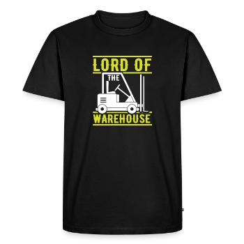 Forklift driver operator funny design - Men's Premium Organic T-Shirt - black - Front - Nico (187cm)