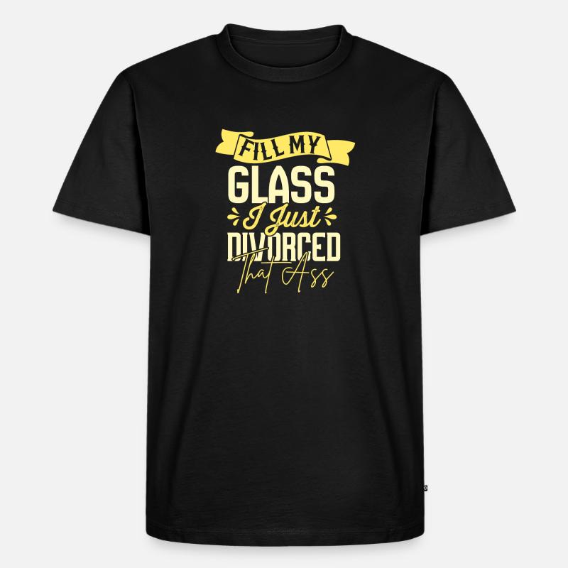 Witziges Scheidungsgeschenk Sarkastische Scheidung - Männer Premium Bio T-Shirt - Schwarz