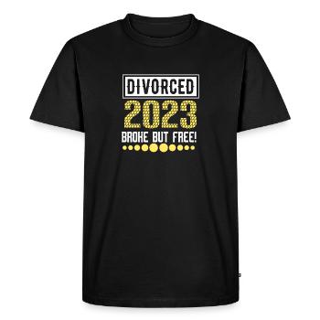 Funny divorce gift Sarcastic divorce - Men's Premium Organic T-Shirt - black - Front - Nico (187cm)