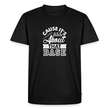 Parce que tout tourne autour de cette base de baseball géniale - T-shirt Premium bio Homme - noir - Devant - Nico (187cm)