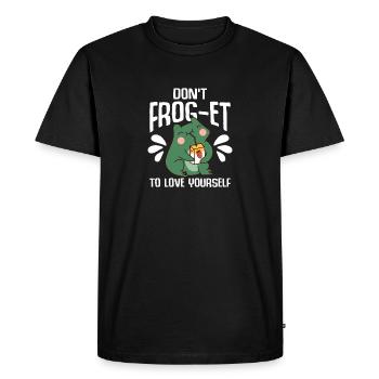 Ne vous aimez pas Frog-Et pour vous aimer Frog Hunter - T-shirt Premium bio Homme - noir - Devant - Nico (187cm)