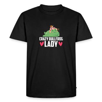 Crazy Bullfrog Lady Frog Hunter - Men's Premium Organic T-Shirt - black - Front - Nico (187cm)