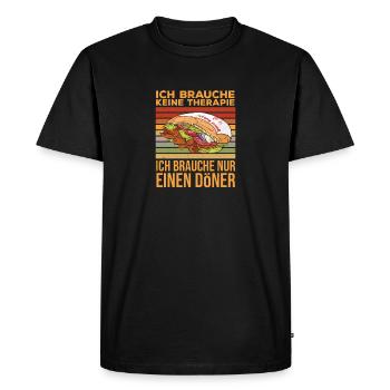 I don't need therapy just a kebab - Men's Premium Organic T-Shirt - black - Front - Nico (187cm)