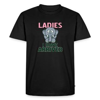 Mesdames Je Suis Arrivé Rétro Drôle Mignon Bébé - T-shirt Premium bio Homme - noir - Devant - Nico (187cm)